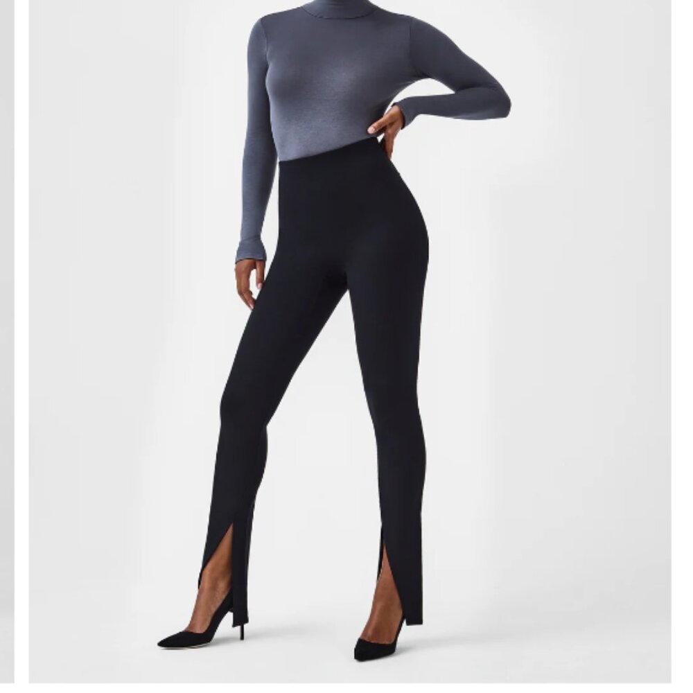 Spanx Front Slit Legging - Classic Black / Regular / S
